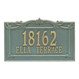 Whitehall Sheridan Signature Extra Grande Wall 2-Line Personalized Address Plaque - Bronze/Verdi