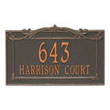 Whitehall Sheridan Signature Extra Grande Wall 2-Line Personalized Address Plaque - Forged Copper