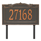 Whitehall Sheridan Signature Extra Grande Lawn 1-Line Personalized Address Plaque - Forged Copper