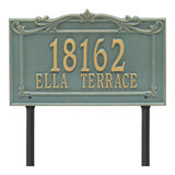 Whitehall Sheridan Signature Extra Grande Lawn 2-Line Personalized Address Plaque - Bronze/Verdi
