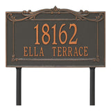 Whitehall Sheridan Signature Extra Grande Lawn 2-Line Personalized Address Plaque - Forged Copper