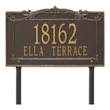 Whitehall Sheridan Signature Extra Grande Lawn 2-Line Personalized Address Plaque - Bronze/Gold