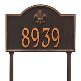 Whitehall Bayou Vista Standard Lawn 1-Line Personalized Address Plaque - Oil-Rubbed Bronze