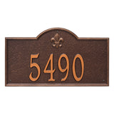 Whitehall Bayou Vista Estate Wall 1-Line Personalized Address Plaque - Antique Copper