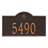 Whitehall Bayou Vista Estate Wall 1-Line Personalized Address Plaque - Oil-Rubbed Bronze
