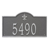 Whitehall Bayou Vista Estate Wall 1-Line Personalized Address Plaque - Pewter/Silver