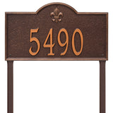 Whitehall Bayou Vista Estate Lawn 1-Line Personalized Address Plaque - Antique Copper
