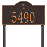 Whitehall Bayou Vista Estate Lawn 1-Line Personalized Address Plaque - Oil-Rubbed Bronze