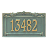 Whitehall Sheridan Signature Grande Wall 1-Line Personalized Address Plaque - Bronze/Verdi