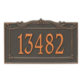 Whitehall Sheridan Signature Grande Wall 1-Line Personalized Address Plaque - Forged Copper