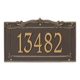 Whitehall Sheridan Signature Grande Wall 1-Line Personalized Address Plaque - Bronze/Gold