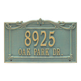 Whitehall Sheridan Signature Grande Wall 2-Line Personalized Address Plaque - Bronze/Verdi