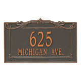 Whitehall Sheridan Signature Grande Wall 2-Line Personalized Address Plaque - Forged Copper