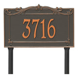 Whitehall Sheridan Signature Grande Lawn 1-Line Personalized Address Plaque - Forged Copper