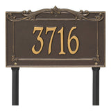 Whitehall Sheridan Signature Grande Lawn 1-Line Personalized Address Plaque - Bronze/Gold