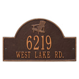 Whitehall Adirondack Arch 2-Line Personalized Address Plaque - Antique Copper