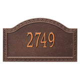 Whitehall Penhurst Grande Wall 1-Line Personalized Address Plaque - Antique Copper