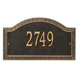 Whitehall Penhurst Grande Wall 1-Line Personalized Address Plaque - Black/Gold