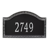 Whitehall Penhurst Grande Wall 1-Line Personalized Address Plaque - Black/Silver