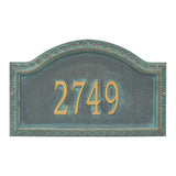 Whitehall Penhurst Grande Wall 1-Line Personalized Address Plaque - Bronze/Verdigris