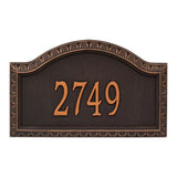 Whitehall Penhurst Grande Wall 1-Line Personalized Address Plaque - Oil-Rubbed Bronze