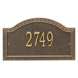 Whitehall Penhurst Grande Wall 1-Line Personalized Address Plaque - Bronze/Gold