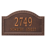 Whitehall Penhurst Grande Wall 2-Line Personalized Address Plaque - Antique Copper