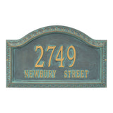 Whitehall Penhurst Grande Wall 2-Line Personalized Address Plaque - Bronze/Verdigris