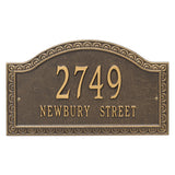 Whitehall Penhurst Grande Wall 2-Line Personalized Address Plaque - Bronze/Gold