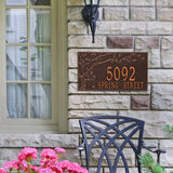 Whitehall Spring Blossom Estate Wall 2-Line Personalized Address Plaque - lifestyle
