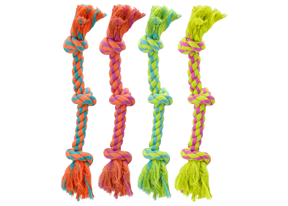 Multipet Nuts For Knots 3-Knot Rope Dog Toy - 15"