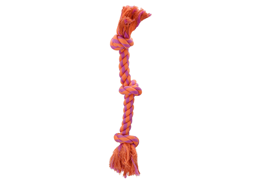 Multipet Nuts For Knots 3-Knot Rope Dog Toy - 15"
