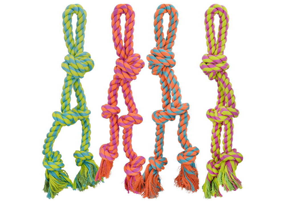 Multipet Nuts For Knots Rope with Danglers Dog Toy (2 Sizes Available)