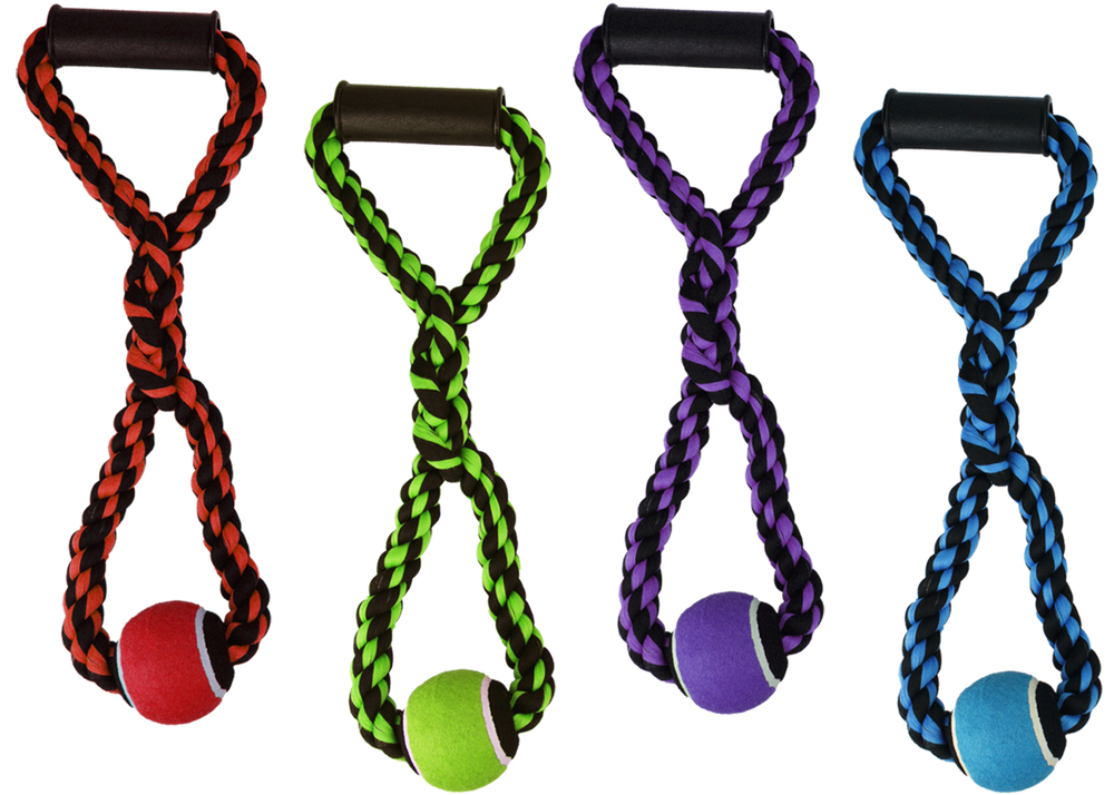 Multipet Nuts For Knots Rope Tug with Ball Dog Toy - 20"