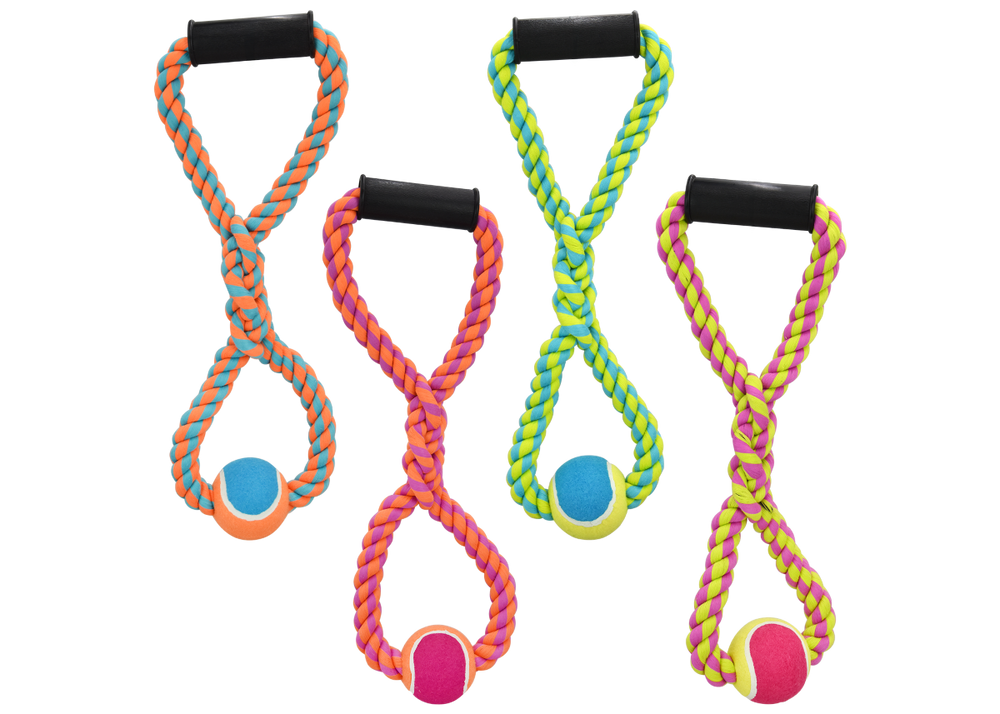 Multipet Nuts For Knots Rope Tug with Ball Dog Toy - 20"