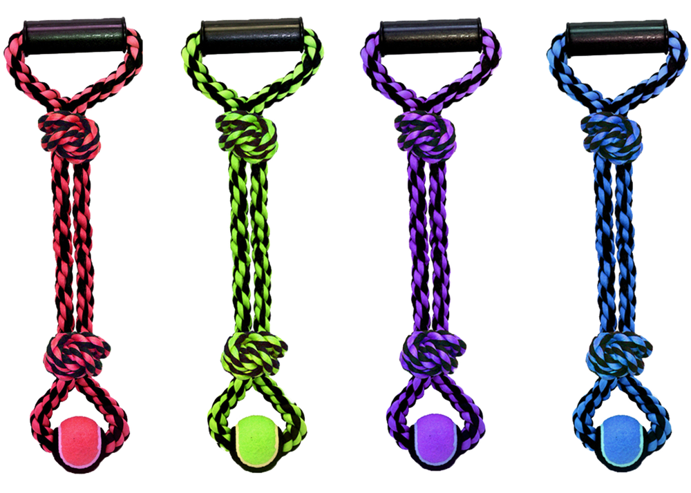 Multipet Nuts For Knots 2-Knot Rope with Ball Dog Toy - 20"