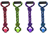 Multipet Nuts For Knots 2-Knot Rope with Ball Dog Toy - 20"