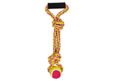 Multipet Nuts For Knots 2-Knot Rope with Ball Dog Toy - 20"