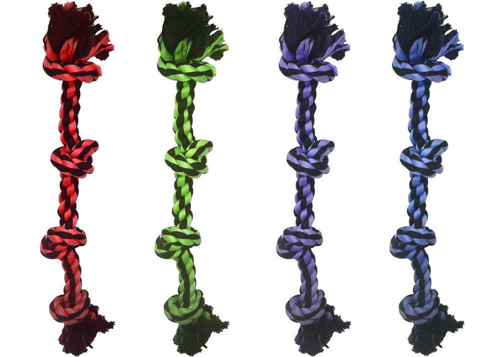 Multipet Nuts For Knots 4-Knot Rope Dog Toy - 25"