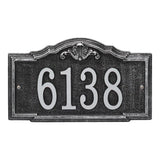 Whitehall Gatewood Standard Wall 1-Line Personalized Address Plaque - Black/Silver