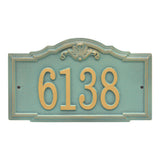 Whitehall Gatewood Standard Wall 1-Line Personalized Address Plaque - Bronze/Verdigris
