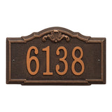 Whitehall Gatewood Standard Wall 1-Line Personalized Address Plaque - Oil-Rubbed Bronze