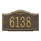 Whitehall Gatewood Standard Wall 1-Line Personalized Address Plaque - Bronze/Gold