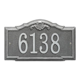 Whitehall Gatewood Standard Wall 1-Line Personalized Address Plaque - Pewter/Silver