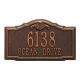 Whitehall Gatewood Standard Wall 2-Line Personalized Address Plaque - Antique Copper