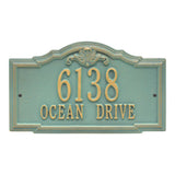 Whitehall Gatewood Standard Wall 2-Line Personalized Address Plaque - Bronze/Verdigris
