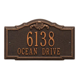 Whitehall Gatewood Standard Wall 2-Line Personalized Address Plaque - Oil-Rubbed Bronze