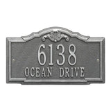 Whitehall Gatewood Standard Wall 2-Line Personalized Address Plaque - Pewter/Silver
