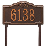 Whitehall Gatewood Standard Lawn 1-Line Personalized Address Plaque - Antique Copper