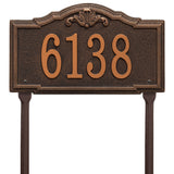 Whitehall Gatewood Standard Lawn 1-Line Personalized Address Plaque - Oil-Rubbed Bronze